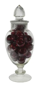 LARGE SWIRL-TOP CONGRESS GLOBE JAR