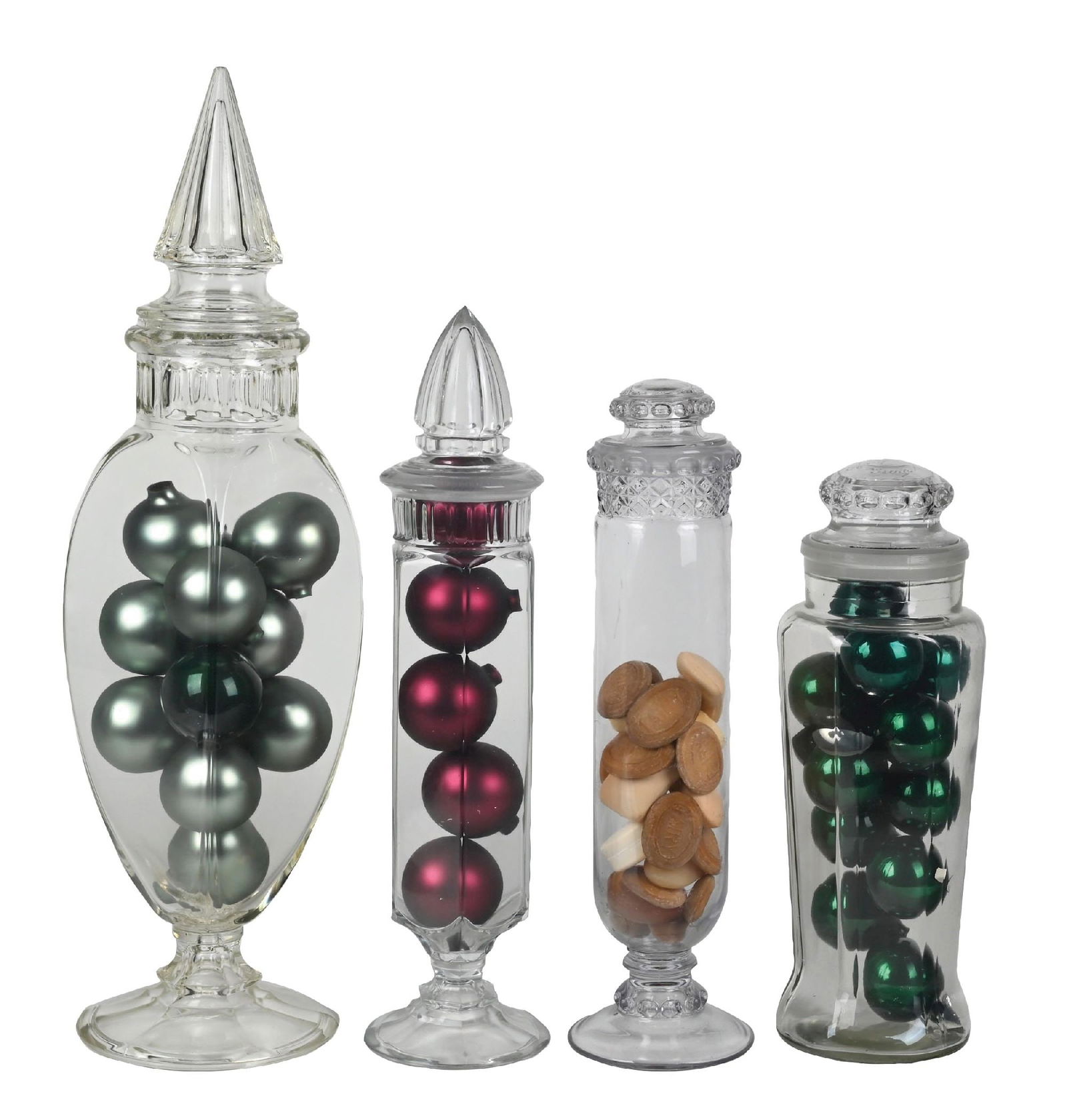 COLLECTION OF 4 EARLY APOTHECARY JARS (1 of 4)