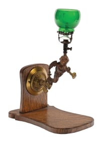 FIGURAL CAST BRONZE CIGAR LIGHTER