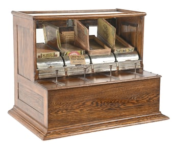 5¢ & 10¢ PETER'S MANUFACTURING 4 STATION CIGAR VENDING MACHINE