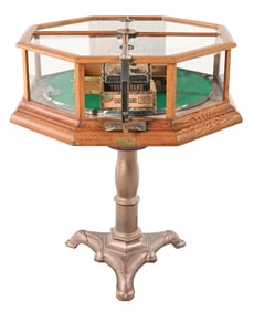 5¢ RARE "BENNETT" 8-STATION OCTAGON CIGAR VENDING MACHINE