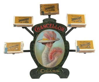 PHENOMENAL TIN STORE DISPLAY FOR CHANCELLOR CIGARS