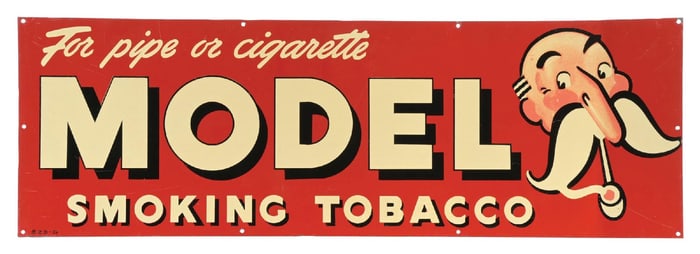 MODEL SMOKING TOBACCO SIGN