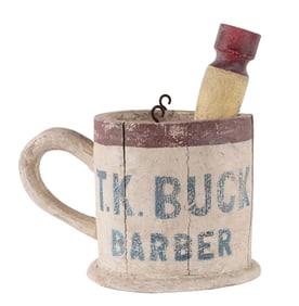 T.K BULK BABER WOODEN HANGING TRADE SIGN