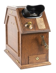 RARE COUNTERTOP WOODEN MUTOSCOPE MOTION PICTURE ARCADE MACHINE