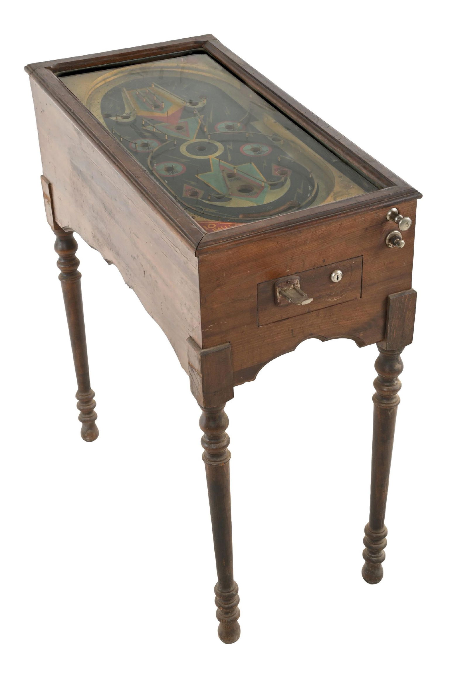 1¢ EARLY NON-ELECTRIC PINBALL MACHINE (1 of 7)