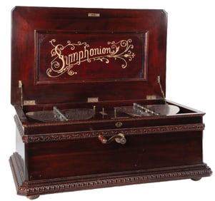 RARE SYMPHONIAN TWIN DISC MUSIC BOX