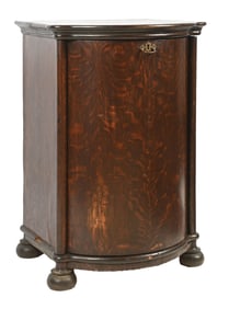 BOWFRONT EDISON CYLINDER PHONOGRAPH STAND