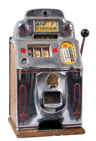 5¢ JENNINGS STANDARD CHIEF SLOT MACHINE