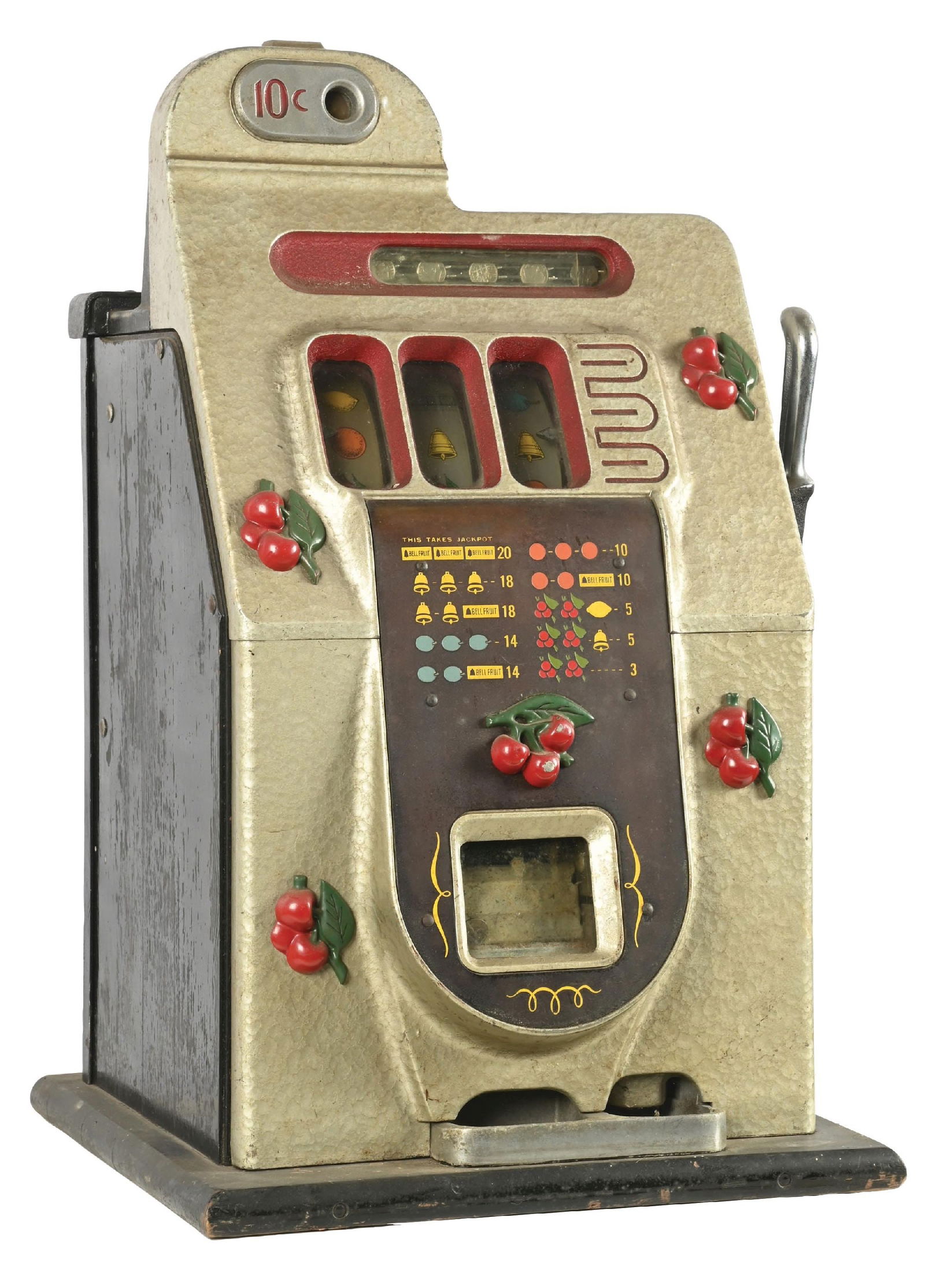 10¢ MILLS NOVELTY CO. BLACK CHERRY SLOT MACHINE (1 of 5)