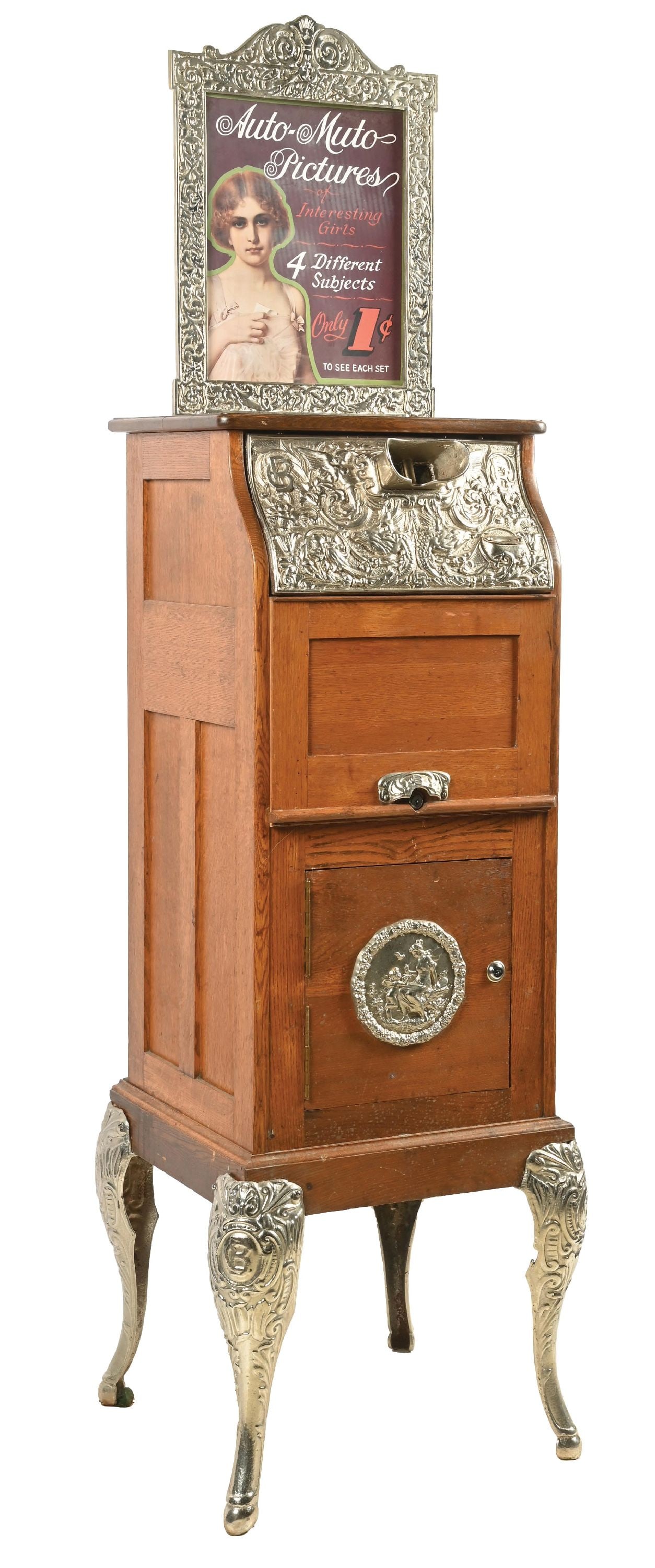 1¢ CAILLE BROTHERS CO. AUTO-MUTO STEREO VIEW PENNY ARCADE MACHINE (1 of 6)