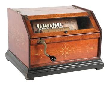 CHAUTAUQUA ROLLER ORGAN WITH 2 BOXES OF ROLLS