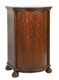 BOWFRONT EDISON CYLINDER PHONOGRAPH STAND