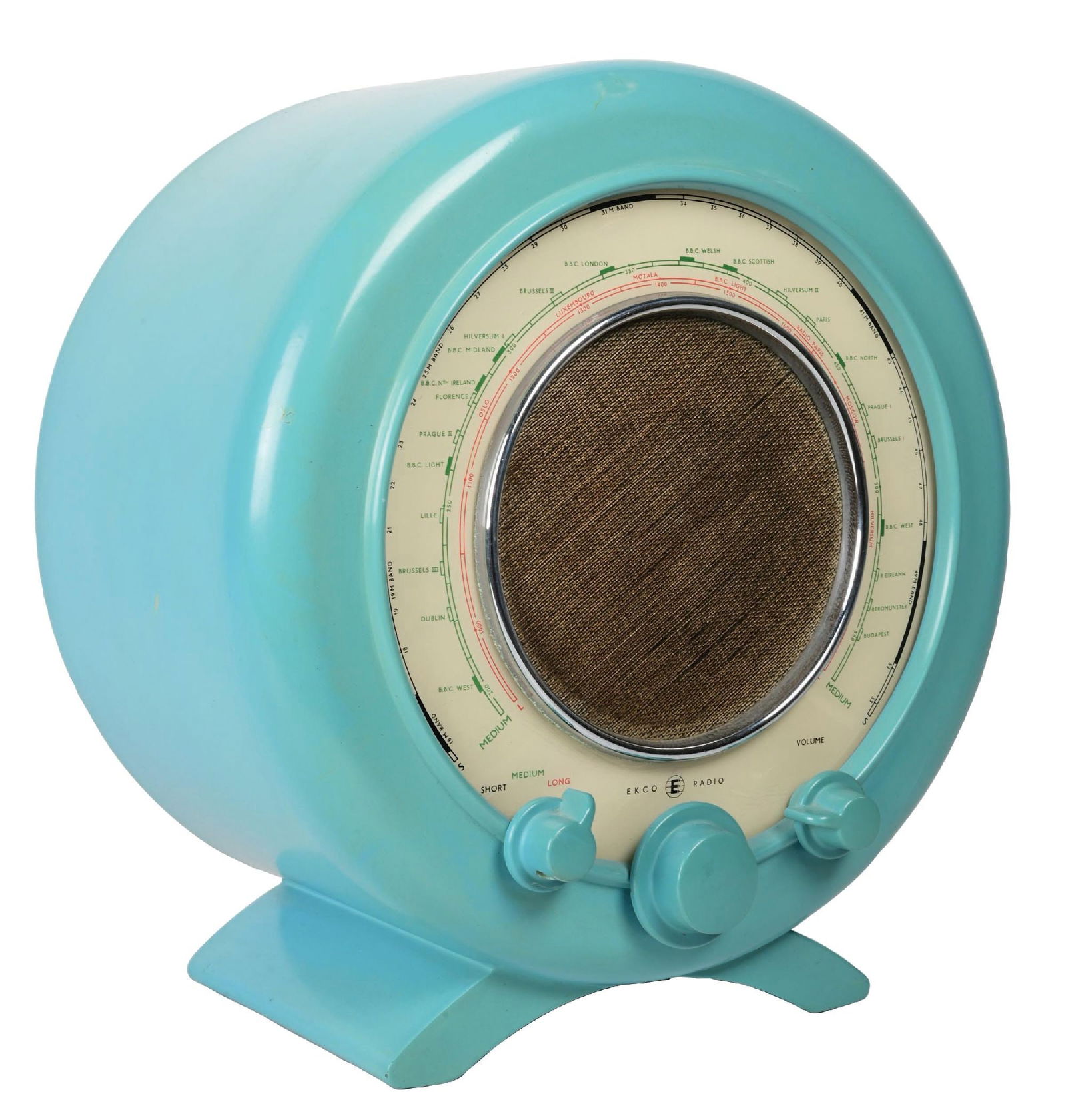 BRITISH EKCO A22 BAKELITE RADIO IN LIGHT BLUE (1 of 6)