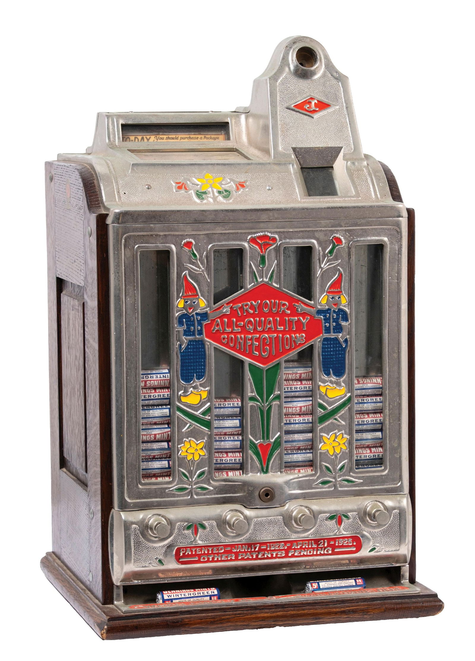 25¢ JENNINGS DUTCH BOY TODAY VENDER SLOT MACHINE (1 of 6)