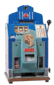 5¢ JENNINGS CHIEF WITH VENDER FRONT SLOT MACHINE