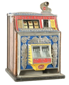 5¢ WATLING TREASURY TWIN JACKPOT SLOT MACHINE