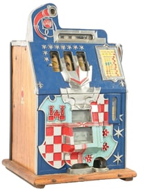 10¢ MILLS NOVELTYCASTLE FRONT GOLD AWARD SLOT MACHINE