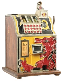 5¢ MILLS NOVELTY CO. LION HEAD SLOT MACHINE