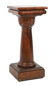 CARVED OAK DISPLAY STAND