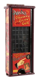 1¢ PULVER LITHOGRAPHED SWEET CHOCOLATE & TAB GUM VENDING MACHINE