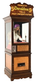 5¢ PRINCESS DORALDINA FORTUNE TELLER PRNNY ARCADE MACHINE