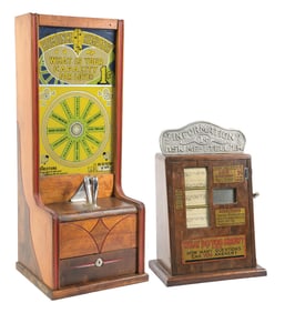 PAIR OF 1¢ FORTUNE TELLING ARCADE MACHINES