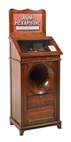 5¢ REGINA STYLE 104 HEXAPHONE W/ ROLLS