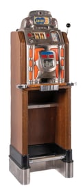 5¢ JENNINGS CLUB CHIEF CONSOLE SLOT MACHINE