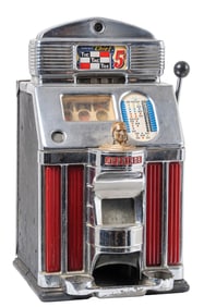 5¢ JENNINGS SUN CHIEF TIC-TAC-TOE SLOT MACHINE