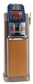 5¢ MILLS BLUE BELL SLOT MACHINE IN CONSOLE