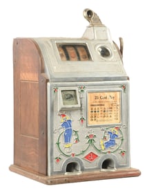 25¢ JENNINGS DUTCH BOY & GIRL SLOT MACHINE