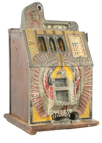5¢ MILLS NOVELTY CO. WAR EAGLE SLOT MACHINE