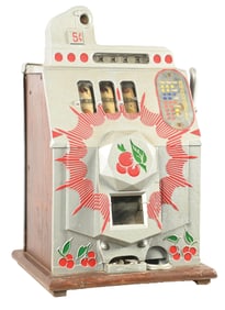 5¢ MILLS NOVELTY CO. BURSTING CHERRY SLOT MACHINE