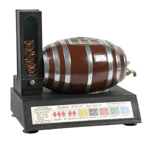 5¢ A.J. STEPHENS & CO. "MAGIC BEER BARREL" TRADE STIMULATOR