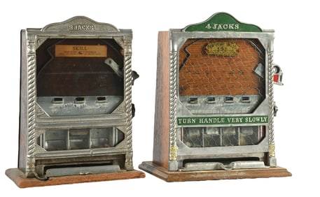 PAIR OF POCKET COIN-FLIP SLOT MACHINES