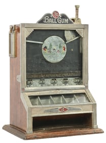 1¢ JENNINGS BALL GUM ROCKAWAY DROP COIN TRADE STIMULATOR