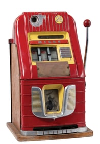 25¢ MILLS HIGH TOP SLOT MACHINE W/ DICE REELS