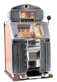 5¢ JENNINGS SUN CHIEF "SOLID FRONT" SLOT MACHINE
