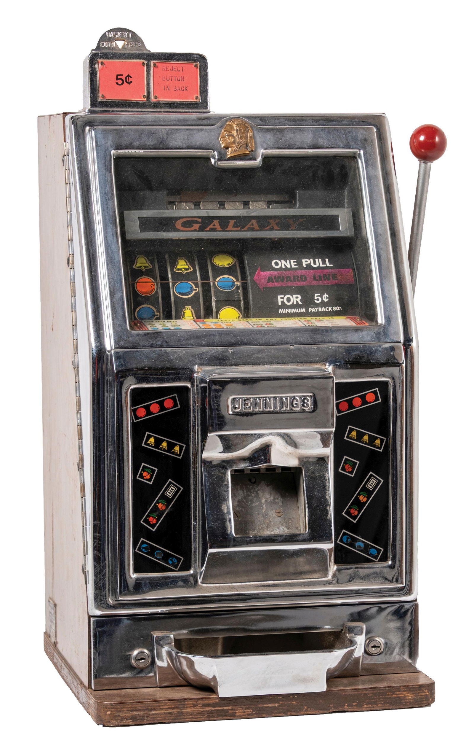 5¢ JENNINGS OPEN FRONT GALAXY SLOT MACHINE (1 of 5)