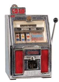 5¢ JENNINGS OPEN FRONT "RENO NEVADA CLUB" SLOT MACHINE