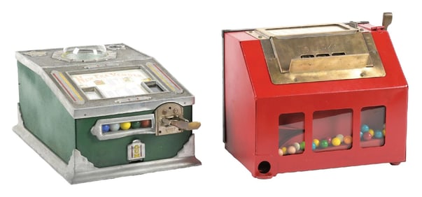 PAIR OF TRADE STIMULATORS: NEW ERA VENDER AND THE "LARK" CIGARETTE & GUM