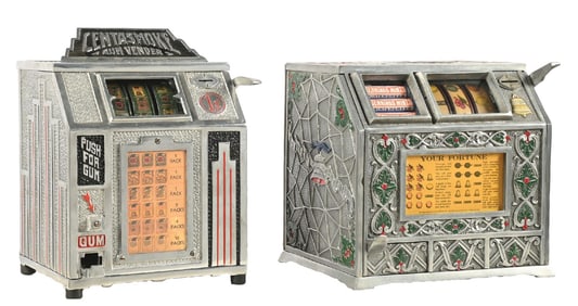 PAIR OF CAST ALUMINUM TRADE STIMULATORS