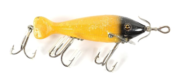 HEDDON SPINDIVER IN YELLOW BLACK HEAD