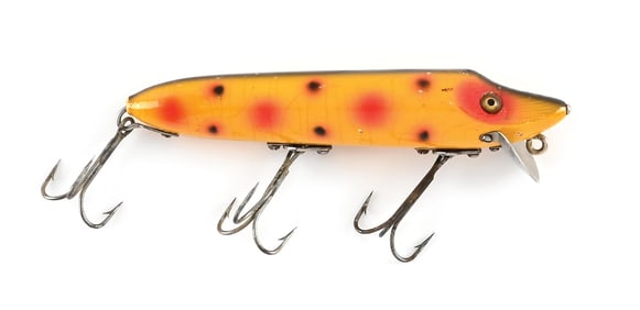 HEDDON VAMP IN ORANGE SPOTTED