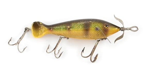 HEDDON SPINDIVER IN YELLOW PERCH SCALE