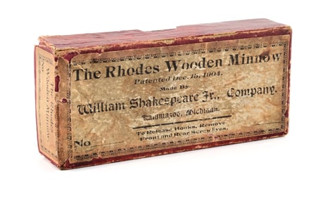 RHODES WOODEN MINNOW BOX