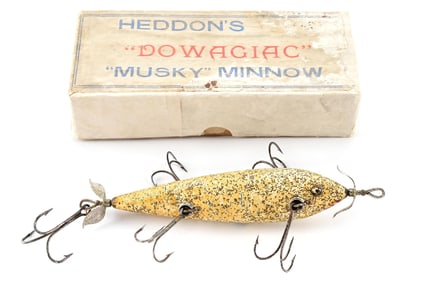 RARE HEDDON INTRO MUSKY MINNOW AND BOX