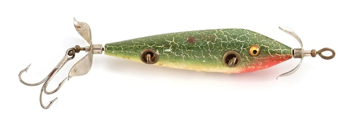 EARLY HEDDON 150 GREEN CRACKLEBACK WITH BLUSH CHIN