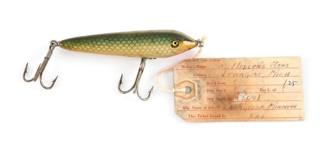 HEDDON NO-CHIN ZARAGOSSA WITH SAMPLE ROOM TAG